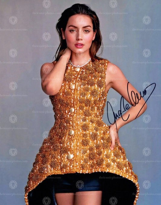 Iconic signed photograph of Ana de Armas from her Bond Girl era curated by The Iconic Photos