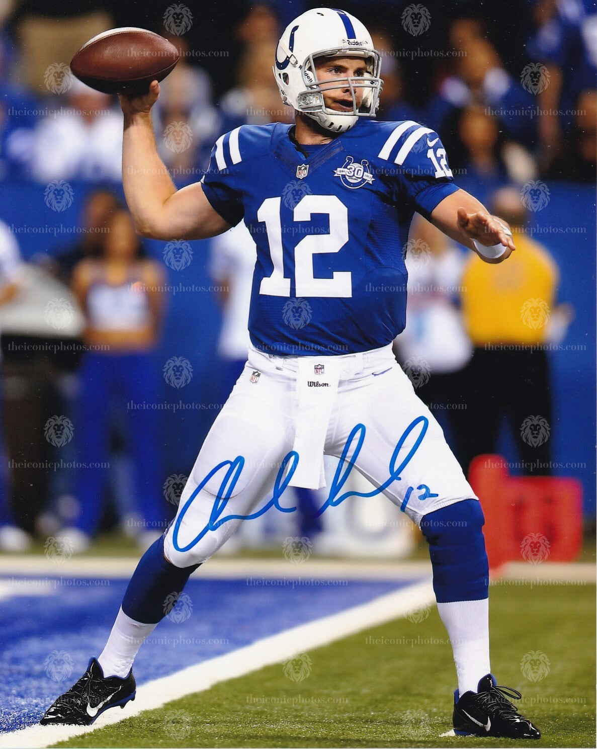 Iconic signed photograph of Andrew Luck with the Indianapolis Colts curated by The Iconic Photos