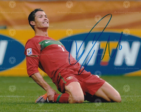 Iconic signed photograph of global soccer legend Cristiano Ronaldo curated by The Iconic Photos