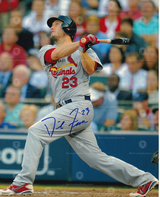 Iconic signed photograph of MLB World Series hero David Freese with the St. Louis Cardinals curated by The Iconic Photos