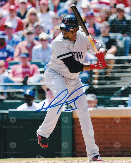 Iconic signed photograph of MLB legend David “Big Papi” Ortiz with the Boston Red Sox curated by The Iconic Photos