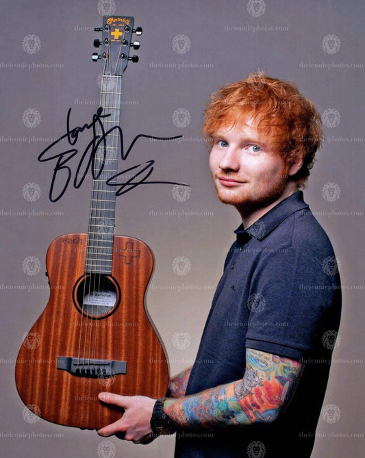 Iconic signed photograph of Ed Sheeran curated by The Iconic Photos