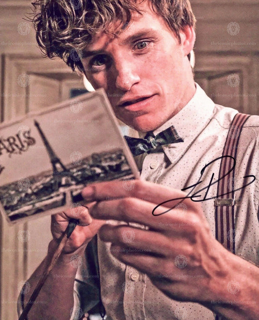 Iconic signed photograph of Eddie Redmayne curated by The Iconic Photos