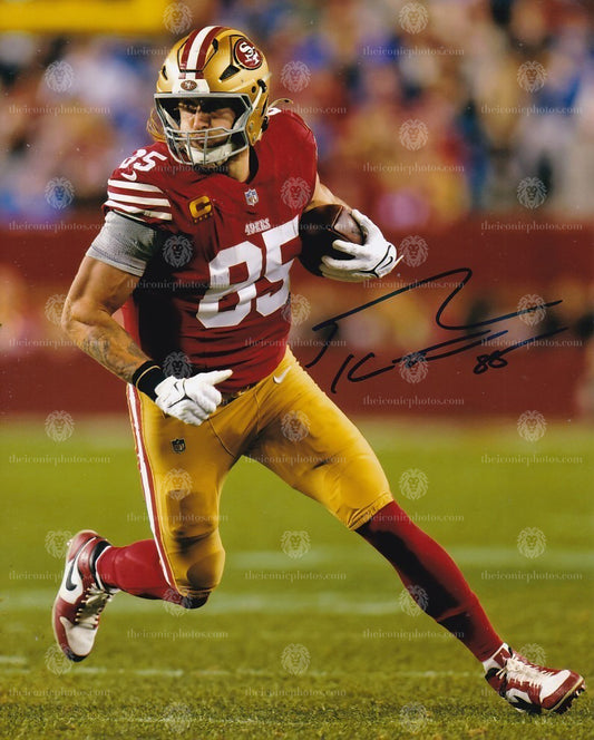 Iconic signed photograph of NFL tight end George Kittle with the San Francisco 49ers curated by The Iconic Photos