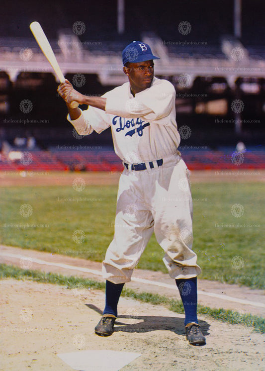 Jackie Robinson 8x10 unsigned iconic baseball photo print for collectors