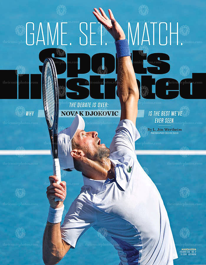 Novak Djokovic tennis GOAT champion canvas wall art for office and man cave decor