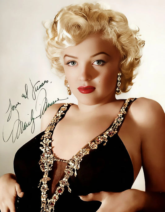 Marilyn Monroe Signed Canvas Wall Art – Classic Hollywood Autograph Style Print