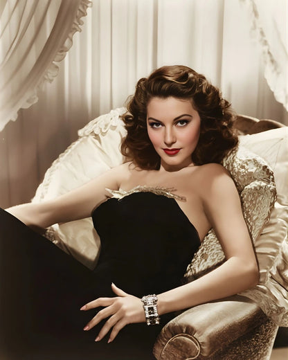 Ava Gardner Classic Hollywood Canvas Wall Art – Vintage Movie Star Portrait